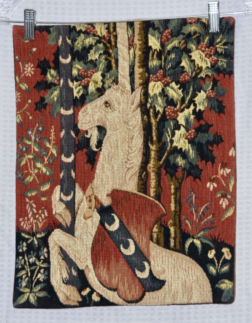 Allan Waller Ltd. Point de l'Halluin Tapestry Lady and the Unicorn Panel